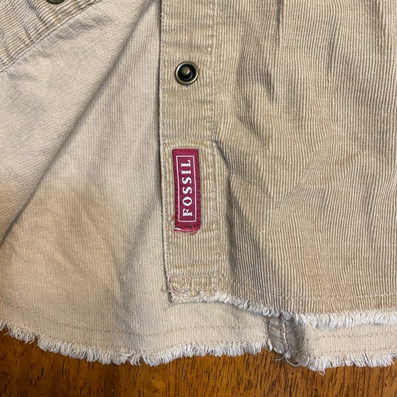 Fossil brand authentic Jeanswear. Lightweight corduroy button snap shirt  large - Picture 13 of 13